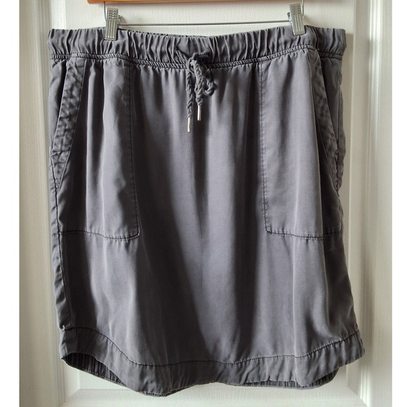 Anthropologie Dresses & Skirts - Anthropologie XL Klara Utility Drawstring Cargo Pocket Skirt Dark Academia Prep